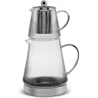 Karaca Th i re en verre borosilicat Keops 1500 ml R cipient boire en verre