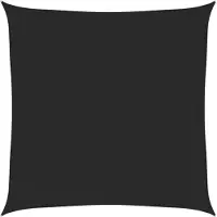 vidaXL Voile d'ombrage 160 g/m² Noir 6x6 m PEHD