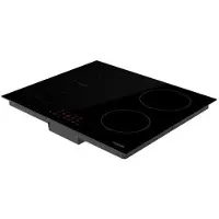 MPM Plaque à induction - - -60-IM-15 - Encastrable verre noir - Flex Zone 2 zones ovales - Booster 5 min