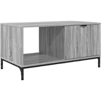vidaXL Table basse Sonoma gris, 90 x 49 x 46 cm, en panneaux de particules
