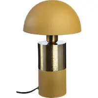 Casablanca Lampe de table, champignon, "Mushroom", métal, jaune, doré, , H. 33 cm, D. 20 cm 53232