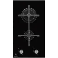 Electrolux Egc 3322nvk Glass Gas Hob 30 Cm 2 Burners Noir