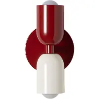 Alpinaluz TWIN Applique murale E27 2 lumières, lampe en métal rouge et crème avec éclairage haut et bas