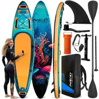 Neo-Sport Planche de SUP gonflable STAND UP PADDLE 320 cm - KIT D'ACCESSOIRES