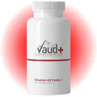 Vaud Vitamin K2 Forte - 180 mcg de vitamine K2 (MK-7) par capsule - Actif et stable sur le plan biologique - Favorise des os solides et une coagulation sanguine normale