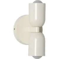 Alpinaluz TWIN Applique murale E27 2 lumières, lampe crème en métal avec éclairage haut et bas