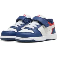 Puma Baskets pour bébé Rebound SLAM LO AC+ INF, modèle unisexe, couleur bleu "Jewel-Feather", gris et blanc