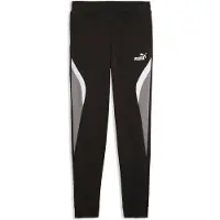 Puma Pantalon de sport gris / noir denim / blanc