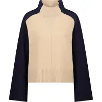 Monari Pull-over beige / bleu marine
