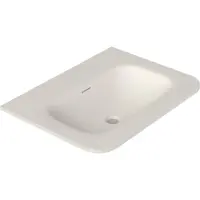 Royal plaza Terra Vasque pour meuble - 81x46x1.2cm - 1 vasque - sans trou de robinet - solid surface - coins arrondis - blanc mat SW1418390