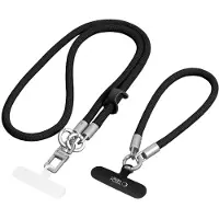 Tech-Protect Lanière de poignet pour téléphone portable Tech Protect C10S Rope Crossbody Wrist, noir