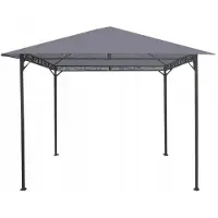 AGA Pavillon de jardin 3x3 m Gris