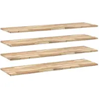 vidaXL Étagères flottantes 4 pcs 120x40x2 cm acacia massif non traité