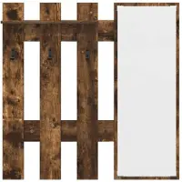 vidaXL Porte-manteau mural Montage mural Chêne fumé 100 x 10 x 100 cm