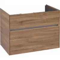 Villeroy & Boch Collaro Meuble sous-lavabo, 2 tiroirs, lavabo au centre, avec éclairage, 754x546x444mm, C010B0RH
