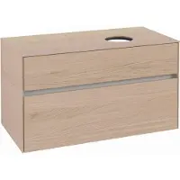 Villeroy & Boch Collaro Meuble sous-lavabo, suspendu, 2 tiroirs, lavabo à droite, 1000x548x500mm, C04000VJ