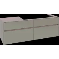 Villeroy & Boch Collaro Meuble sous-lavabo, lavabo à droite, 4 tiroirs, suspendu, avec éclairage, 1600x548x500mm, C030B0VM