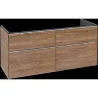 Villeroy & Boch Subway 3.0 armoire sous lavabo, éclairage LED, 4 tiroirs, lavabo au centre, 1272x576x478mm, C602L0RH