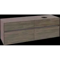 Villeroy & Boch Collaro Meuble sous-lavabo, lavabo à droite, 4 tiroirs, montage mural, 1600x548x500mm, C05100VH