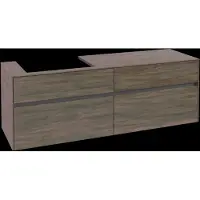 Villeroy & Boch Collaro Meuble sous-lavabo, suspendu, 4 tiroirs, lavabo à gauche, 1600x548x500mm, C02200VH