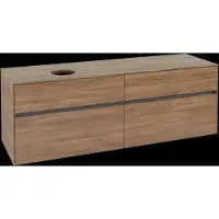 Villeroy & Boch Collaro Meuble sous-lavabo, montage mural, 4 tiroirs, lavabo à gauche, 1600x548x500mm, C05000RH
