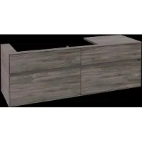Villeroy & Boch Collaro Meuble sous-lavabo, 4 tiroirs, lavabo à gauche, montage mural, 1600x548x500mm, C02900RK
