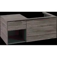 Villeroy & Boch Subway 3.0 armoire sous lavabo, 2 tiroirs, lavabo à droite, élément d'étagère en bas à gauche, 1001x422,5x516mm, C57101RK