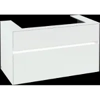 Villeroy & Boch Collaro Meuble sous-lavabo, lavabo au centre, montage mural, 2 tiroirs, avec éclairage, 1000x548x500mm, C020B0MS