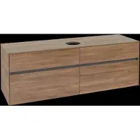 Villeroy & Boch Collaro Meuble sous-lavabo, 4 tiroirs, suspendu, lavabo au centre, 1600x548x500mm, C04900RH