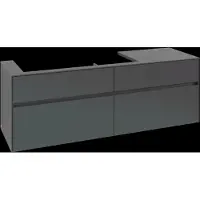 Villeroy & Boch Collaro Meuble sous-lavabo, 4 tiroirs, lavabo à gauche, montage mural, 1600x548x500mm, C02900VR