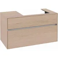 Villeroy & Boch Collaro Meuble sous-lavabo, 2 tiroirs, lavabo à droite, suspendu, 1000x548x500mm, C01800VJ