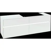 Villeroy & Boch Collaro Meuble sous-lavabo, 4 tiroirs, lavabo à droite, avec éclairage, 1600x548x500mm, C027B0DH