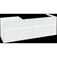 Villeroy & Boch Collaro Meuble sous-lavabo, lavabo à droite, 4 tiroirs, suspendu, avec éclairage, 1600x548x500mm, C030B0MS