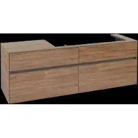Villeroy & Boch Collaro Meuble sous-lavabo, lavabo à droite, 4 tiroirs, suspendu, 1600x548x500mm, C03000RH