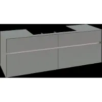 Villeroy & Boch Collaro Meuble sous-lavabo, montage mural, 4 tiroirs, lavabo au centre, 1600x548x500mm, C02800AF