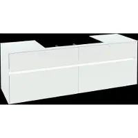 Villeroy & Boch Collaro Meuble sous-lavabo, montage mural, 4 tiroirs, lavabo au centre, avec éclairage, 1600x548x500mm, C028B0MS