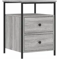 vidaXL Table de chevet sonoma gris 44x45x60 cm bois d'ingénierie