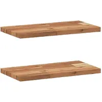 vidaXL Étagères flottantes 2 pcs 60x20x2 cm acacia massif à l'huile