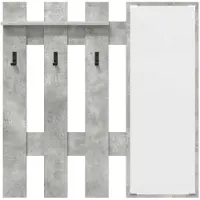 vidaXL Porte-manteau mural Montage mural Gris Béton 100 x 10 x 100 cm