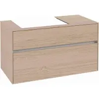 Villeroy & Boch Collaro Meuble sous-lavabo, suspendu, 2 tiroirs, lavabo à gauche, 1000x548x500mm, C01700VJ
