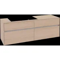Villeroy & Boch Collaro Meuble sous-lavabo, 4 tiroirs, suspendu, vasque à gauche, 1600x548x500mm, C02600VJ