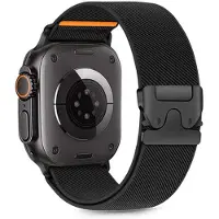 Tech-Protect Fermoir Nylon Apple Watch 6 / 7 / 8 / 9 / 10 / Se / Ultra 1 / 2 (44 / 45 / 46 / 49 Mm) Noir