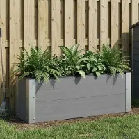 Prolenta Maison Exclusive - Jardinière surélevée grise, dimensions 100 x 30 x 36 cm, en WPC et aluminium