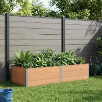 Prolenta Maison Exclusive - Jardinière surélevée marron, dimensions 250 x 100 x 54 cm, en WPC et aluminium