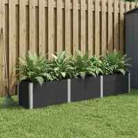 Prolenta Maison Exclusive - Jardinière surélevée noire, dimensions 300 x 50 x 54 cm, en WPC et aluminium