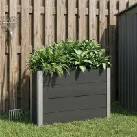 Prolenta Maison Exclusive - Jardinière surélevée noire, 100 x 30 x 72 cm, en WPC et aluminium