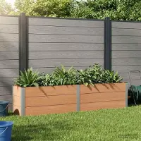 Prolenta Maison Exclusive - Jardinière surélevée marron, dimensions 250 x 50 x 54 cm, en WPC et aluminium