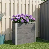 Prolenta Maison Exclusive - Potager surélevé gris 75 x 30 x 82 cm en WPC et aluminium