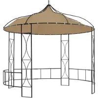 DKD Home Decor Pavillon 300x290 cm Taupe Rond
