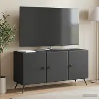 Prolenta Maison Exclusive - Meuble TV noir 99 x 34,5 x 50 cm en aggloméré